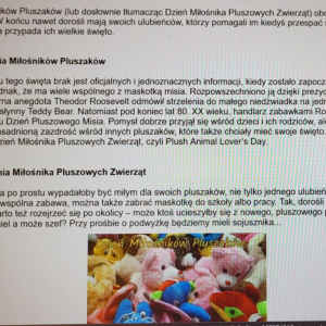  Dzień Miłośników Pluszaków