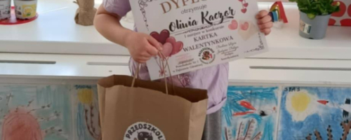 I miejsce w konkursie plastycznym pt. „Kartka walentynkowa” (III 2025)