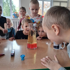 Dzieci realizują program edukacyjny „Czuciaki z krainy emocji”.