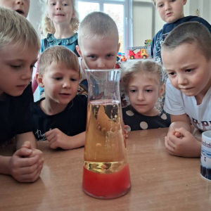 Dzieci realizują program edukacyjny „Czuciaki z krainy emocji”.