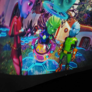 Pokaz mobilnego planetarium „Orbitek”. 