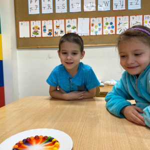 Eksperymenty pt. ,,Świąteczne barwy ” i ,,Znikający atrament ”