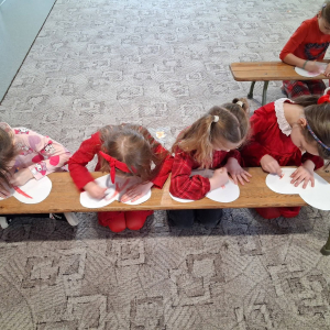 Zabawy walentynkowe w naszym przedszkolu.