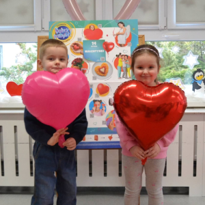 Zabawy walentynkowe w naszym przedszkolu.