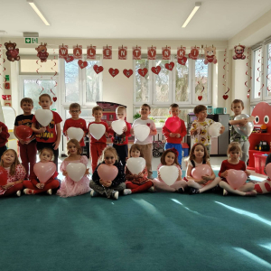 Zabawy walentynkowe w naszym przedszkolu.