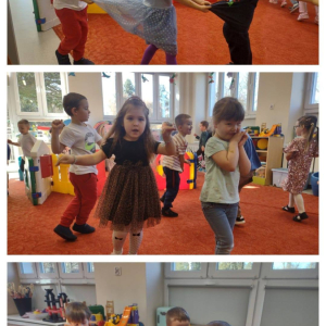 Przedszkolaki świętują Dzień Kobiet.