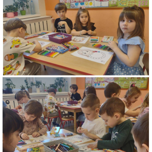 Przedszkolaki świętują Dzień Kobiet.