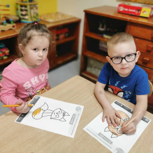 "Zdrowo jemy z Lisicą Karoliną" - zajęcia w ramach Ogólnopolskiego programu edukacji zdrowotnej Klub Mleczaka. 