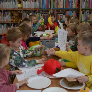 Muchomorki w Filii nr 18 MBP w Dąbrowie Górniczej.