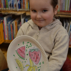 Muchomorki w Filii nr 18 MBP w Dąbrowie Górniczej. 