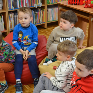 Muchomorki w Filii nr 18 MBP w Dąbrowie Górniczej.