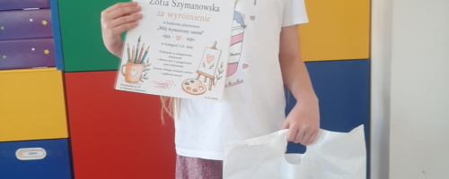 Wyróżnienie w międzyprzedszkolnym konkursie plastycznym pt. "Mój wymarzony zawód", w kategorii wiekowej 5-6 latków" (V 2026)